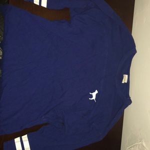 Dark blue long-sleeve shirt